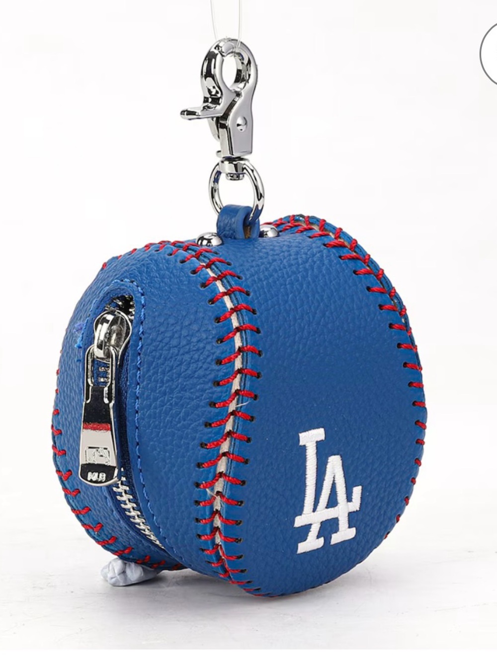 Los Angeles Dodgers Leather Coin Case Keychain